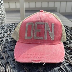 Pink and Tan DEN Cap